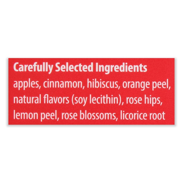 Bigelow Apple Cinnamon Herbal Tea, 0.09 Tea Bag, 28PK - RCB11397
