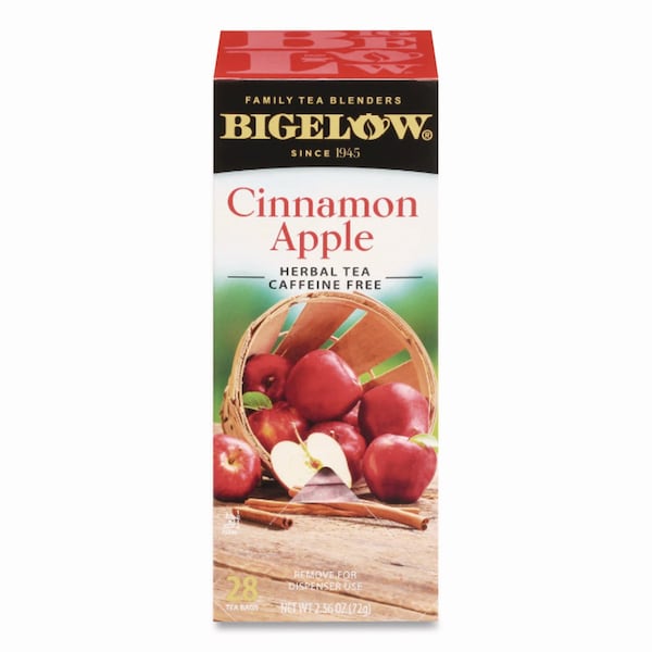 Bigelow Apple Cinnamon Herbal Tea, 0.09 Tea Bag, 28PK - RCB11397