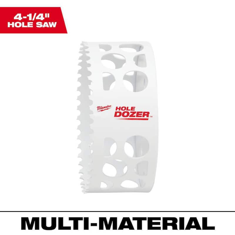 Milwaukee Serrucho de agujero bimetálico Hole Dozer de 4-1/4 pulgadas - 49-56-9647