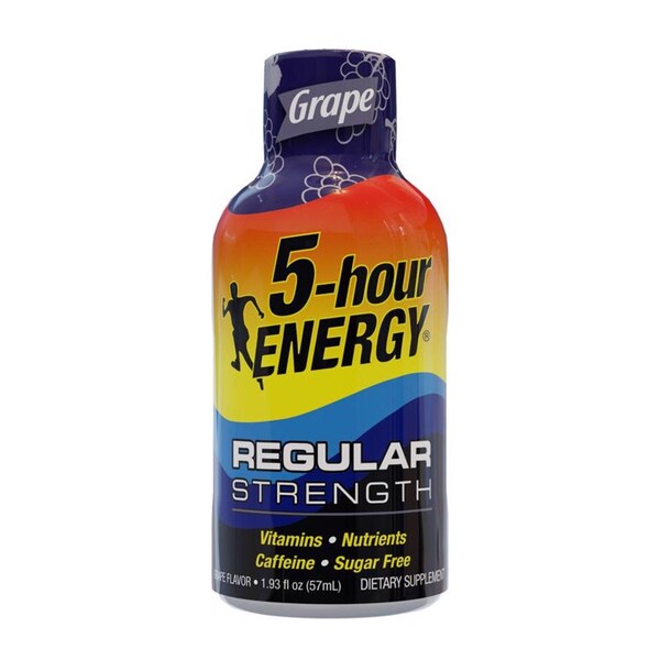 5 Hour Energy 5-hour Energy Regular Strength Sugar Free Grape Energy Shot 1.93 oz - 218123