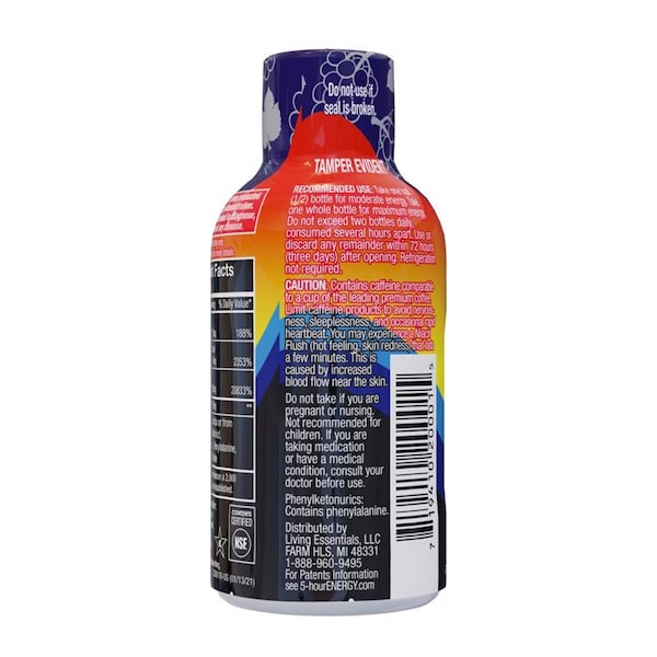 5 Hour Energy 5-hour Energy Regular Strength Sugar Free Grape Energy Shot 1.93 oz - 218123