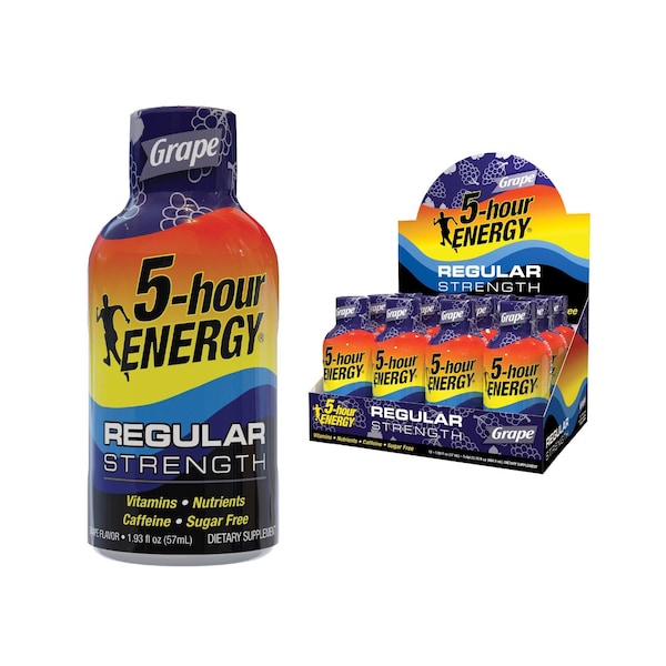 5 Hour Energy 5-hour Energy Regular Strength Sugar Free Grape Energy Shot 1.93 oz - 218123