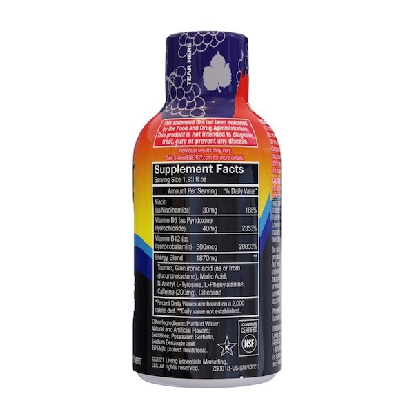5 Hour Energy 5-hour Energy Regular Strength Sugar Free Grape Energy Shot 1.93 oz - 218123
