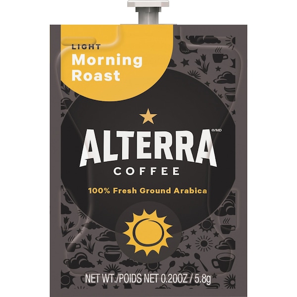 Mars Drinks Coffee, Morning Roast, Morning Blend, Pouch, Regular, 100 PK - A182