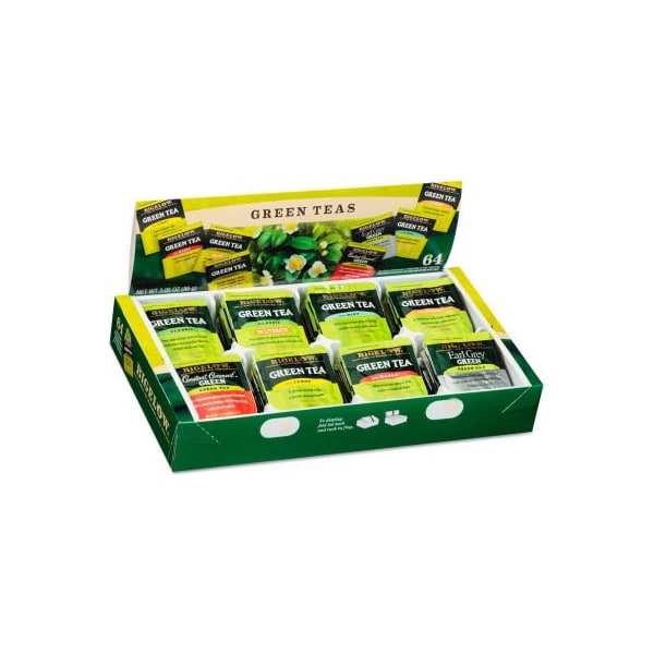 Bigelow Tea Co Bigelow Green Tea Assortment, Tea Bags, 64/Box, 6 Boxes/Carton - RCB30568CT