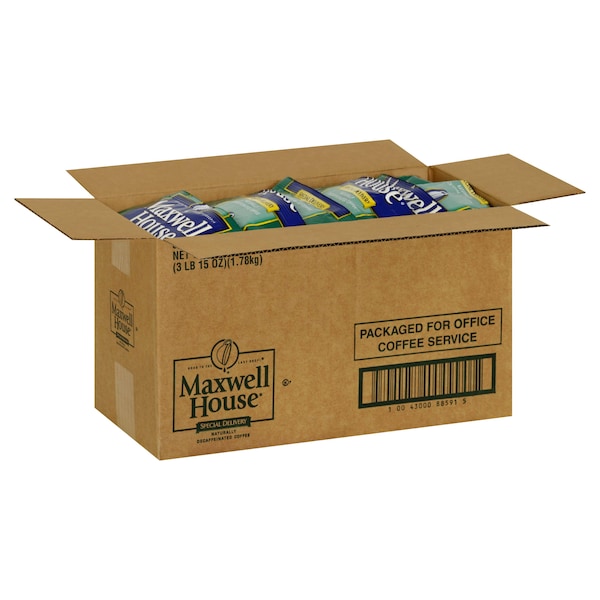Maxwell House Coffee Special Delivery Decaffeinated Ground Coffee 1.5 oz., PK42 - 10043000885915