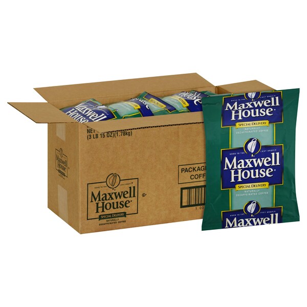 Maxwell House Coffee Special Delivery Decaffeinated Ground Coffee 1.5 oz., PK42 - 10043000885915