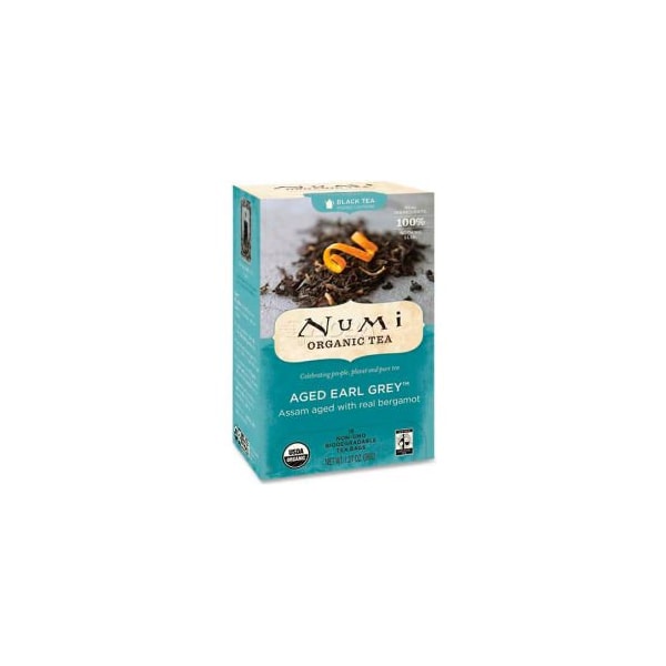 Numi Organic Tea Numi Organic Tea Black Tea, Aged Earl Grey, Single Cup Bags, 18/Box - NUM10170