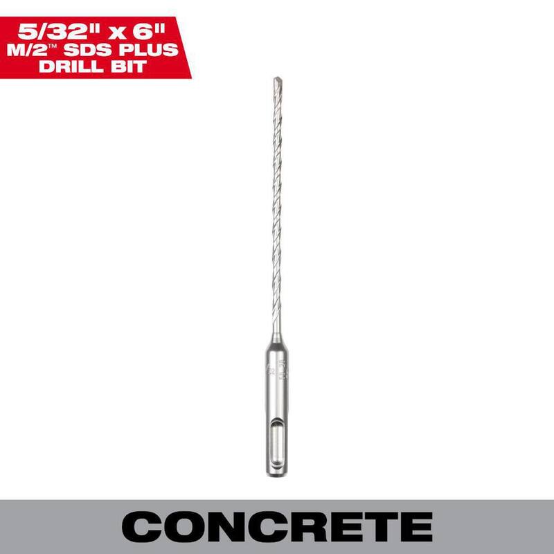Broca de carburo SDS-PLUS de 2 cortes de Milwaukee de 5/32 pulg. x 6 pulg. - 48-20-8201