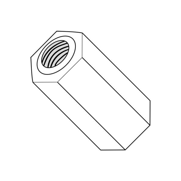 Kanebridge Hex Standoff, #6-32 Thrd Sz, 1/2 in L, Nylon Natural, 1/4" Hex W - 140806HFN