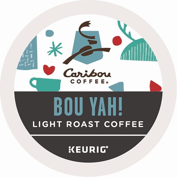 Caribou Coffee BOU YAH K-Cup Pods, Light Roast, 22PK - 5000368779