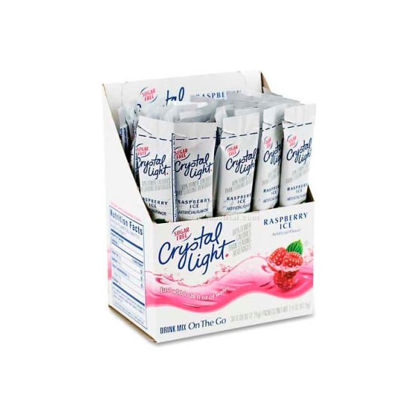 Marjack Crystal Light On-The-Go Mix Sticks, Raspberry Ice, 0.08 oz., 30/Box - KRF7980