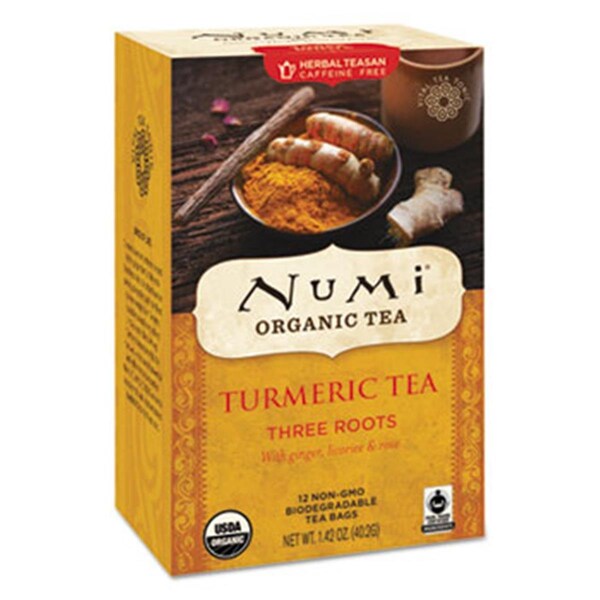 Numi Organic Tea Spicy Ginger, Individually packaged tea bags, Caffeine-free, 1.4 oz, 12 PK - 10550