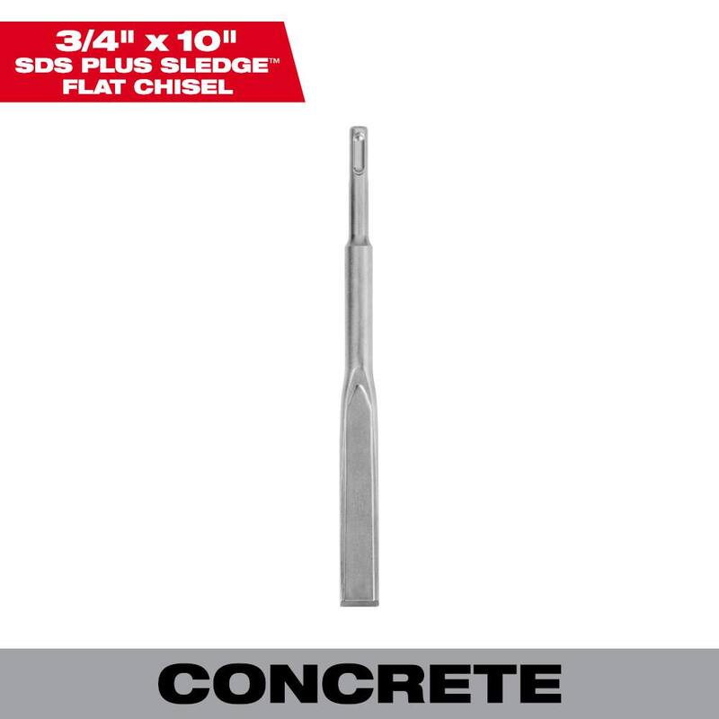 Martillo de cincel plano Milwaukee 3/4 pulg. x 10 pulg. SLEDGE SDS-PLUS - 48-62-6052.