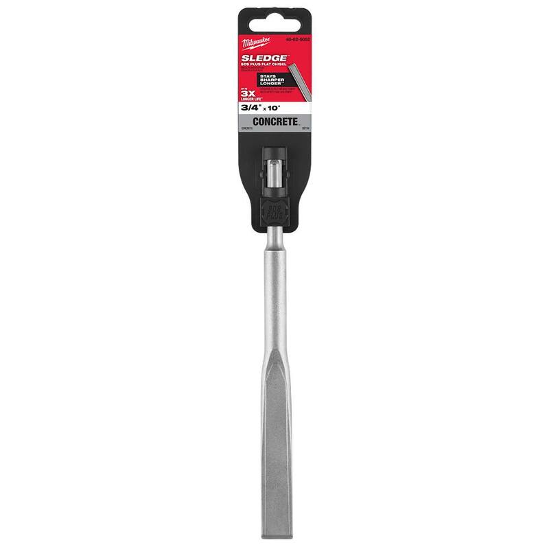 Martillo de cincel plano Milwaukee 3/4 pulg. x 10 pulg. SLEDGE SDS-PLUS - 48-62-6052.