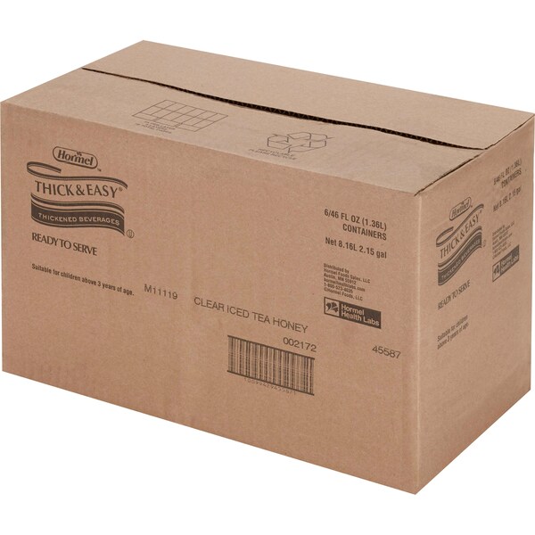 Thick & Easy Thick & Easy Clear Thickened Iced Tea Honey Consistency 46 oz., PK6 - 45587