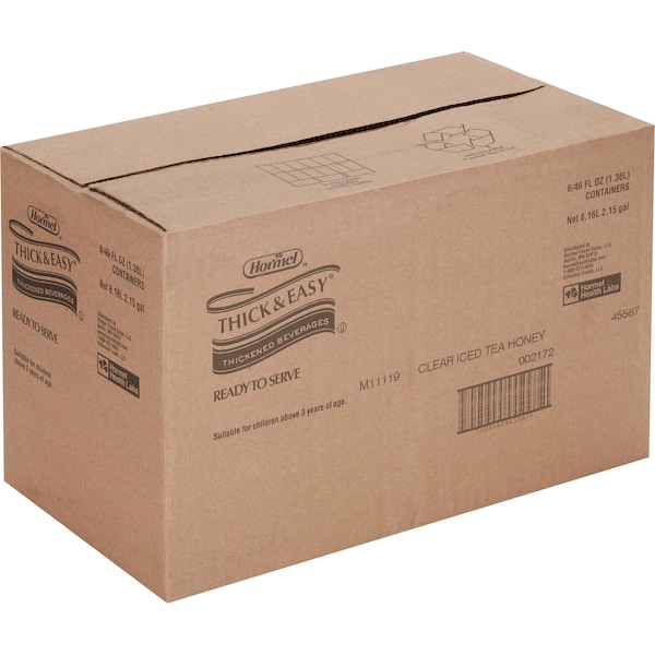 Thick & Easy Thick & Easy Clear Thickened Iced Tea Honey Consistency 46 oz., PK6 - 45587