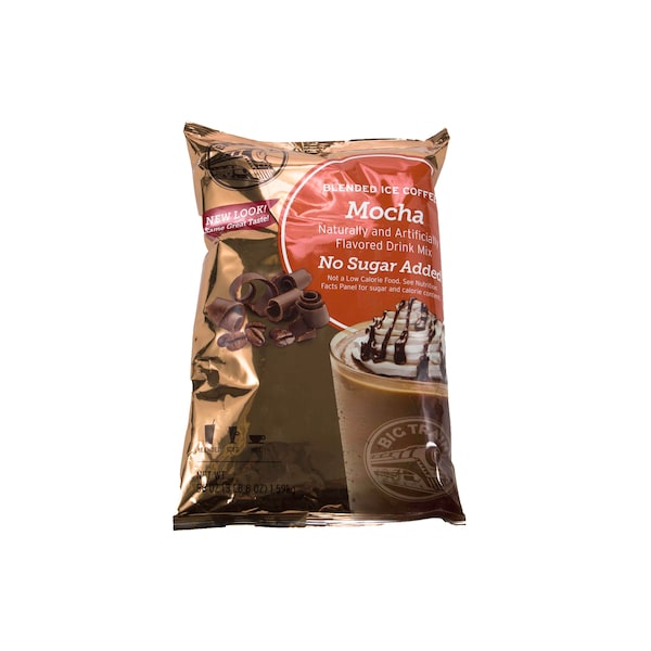 Big Train No Sugar Added Mocha Blended Ice Coffee Powdered Drink Mix 3.5lbs, PK5 - BT.612610