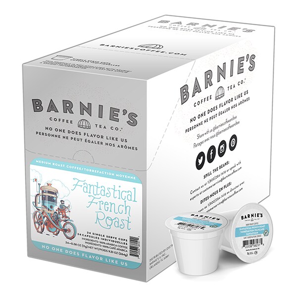Barnies Coffee French Roast, Single Serve Cup, PK96 - SNBA328151