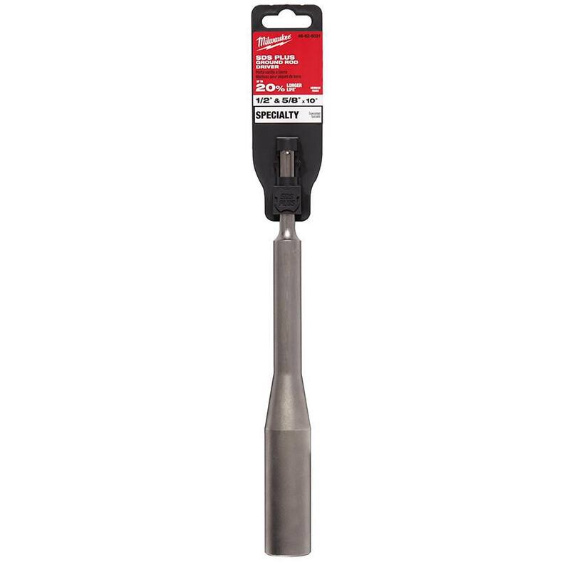 Milwaukee 5/8 pulg. x 10 pulg. Conductor de barra de tierra SDS-PLUS - 48-62-6031