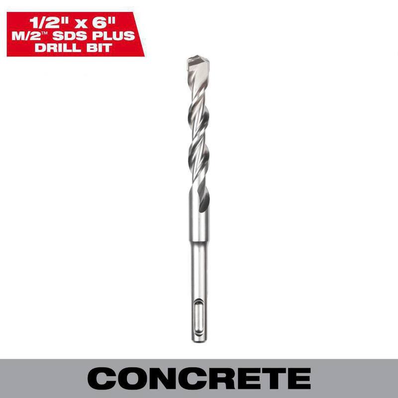 Milwaukee 1/2 pulgadas x 6 pulgadas Broca de carburo de 2 cortes SDS-PLUS - 48-20-8271