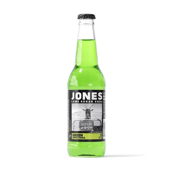 Jones Soda CANE SODA GREEN APPLE 12OZ - JU-407