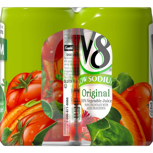 V8 V8 Original Low Sodium 100% Vegetable Juice 5.5 oz. Can, PK48 - 000000067