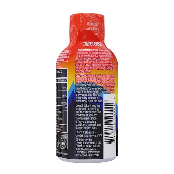 5 Hour Energy 5-hour Energy RegularStrength Sugar Free Berry Energy Shot 1.93 oz - 500181