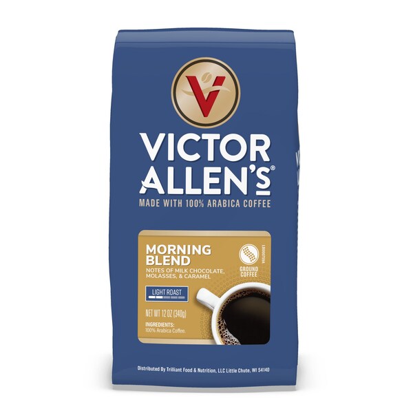 Victor Allen Victor Allen's Coffee Morning Blend Ground Coffee, Light Roast, 6 Pack - 12oz Bags - FG015806RV