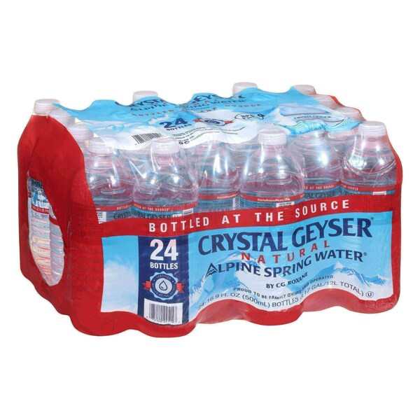 Crystal Geyser Crystal Geyser Natural Alpine Spring Water, 16.9oz Bottles, 24 Bottles/Case - CGW24514