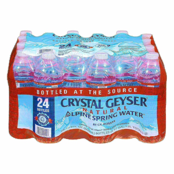 Crystal Geyser Crystal Geyser Natural Alpine Spring Water, 16.9oz Bottles, 24 Bottles/Case - CGW24514