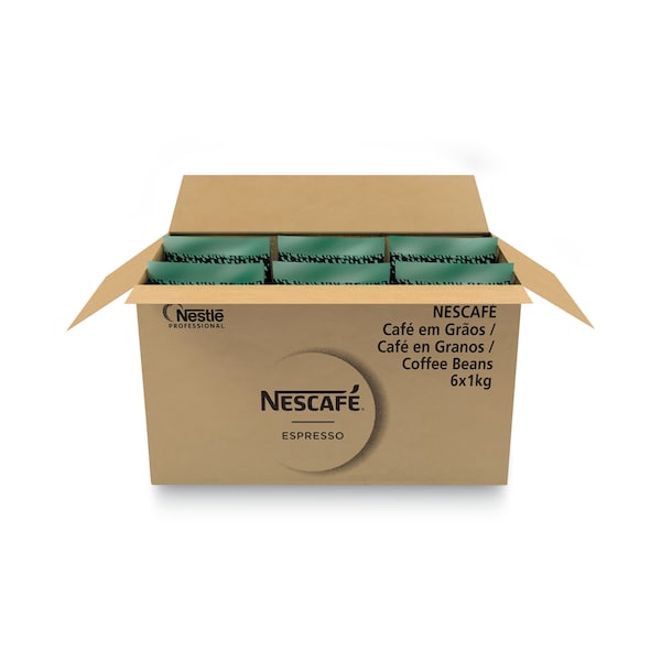 Nescafe Espresso Whole Bean Coffee, Arabica, 2.2 lb Bag, PK6 - 12338492