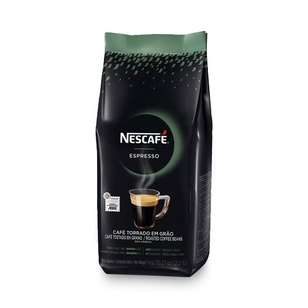 Nescafe Espresso Whole Bean Coffee, Arabica, 2.2 lb Bag, PK6 - 12338492