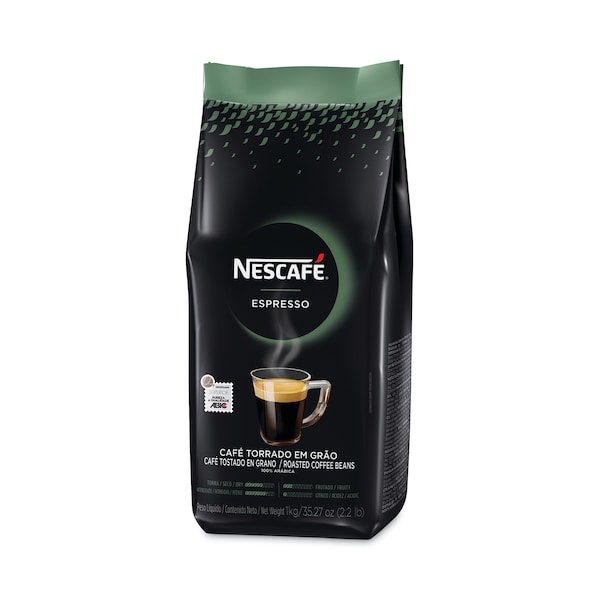 Nescafe Espresso Whole Bean Coffee, Arabica, 2.2 lb Bag, PK6 - 12338492