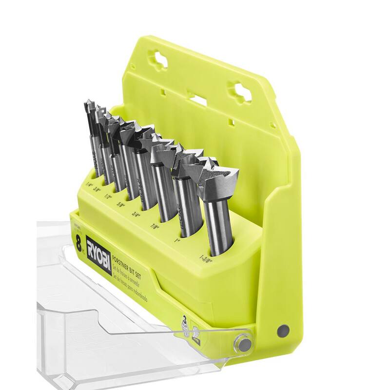 Set de brocas Forstner de acero RYOBI (8 piezas) - A9FS8R1