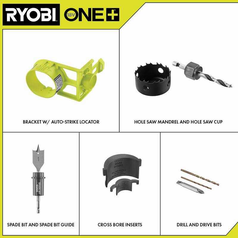 Kit de instalación de cerradura de puerta de madera RYOBI - A99DLK5