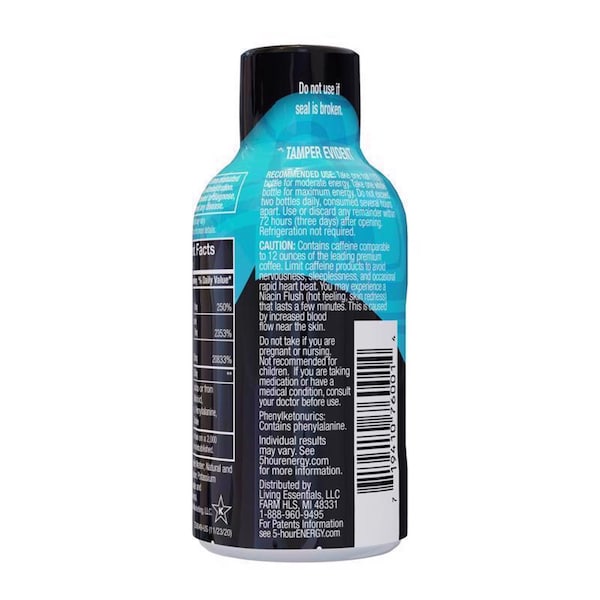 5 Hour Energy 5-hour Energy Sugar Free Blue Raspberry Energy Shot 1.93 oz - 768123
