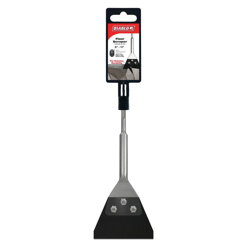 Raspador de piso de acero DIABLO de 5 pulgadas x 11 pulgadas con SDS-Plus - DMAPLCH2060