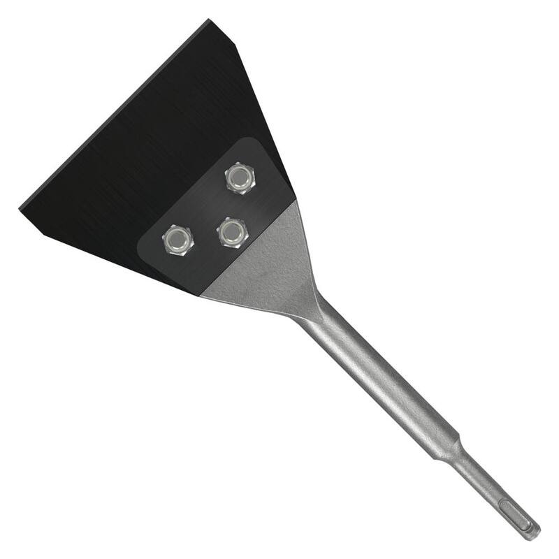 Raspador de piso de acero DIABLO de 5 pulgadas x 11 pulgadas con SDS-Plus - DMAPLCH2060