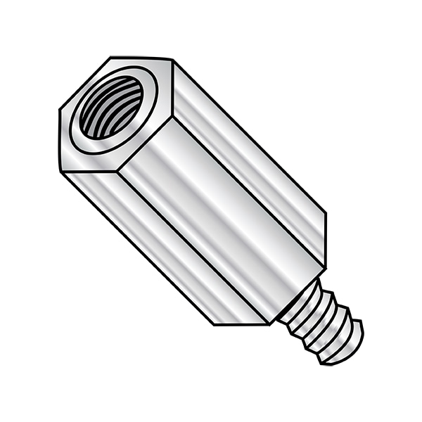 Zoro Select Hex Standoff, #8-32 Thrd Sz, Aluminum 3/8" Hex W, 1000 PK - 371008HMA