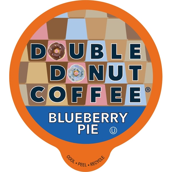Double Donut Double Donut Flavored Coffee Blueberry Coffee, 24 Cups - WM-DD-RC-BLUEBERRY-24