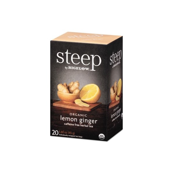Bigelow Tea Co Bigelow, Steep Tea, Lemon Ginger, 1.6 Oz Tea Bag, 20PK - 17704