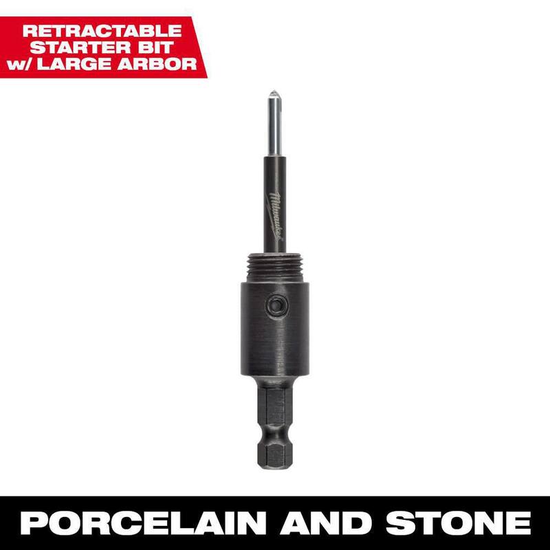 Broca de inicio retráctil Milwaukee con árbol grande para sierras de perforación Diamond Plus - 49-56-7135