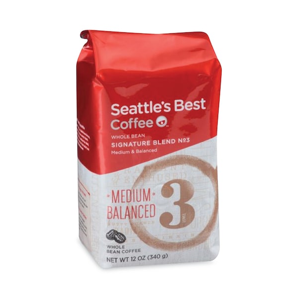 Seattles Best Port Side Blend Whole Bean Coffee, Medium Roast, 12 oz Bag, PK6, 6PK - 12407831