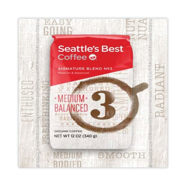 Seattles Best Port Side Blend Whole Bean Coffee, Medium Roast, 12 oz Bag, PK6, 6PK - 12407831