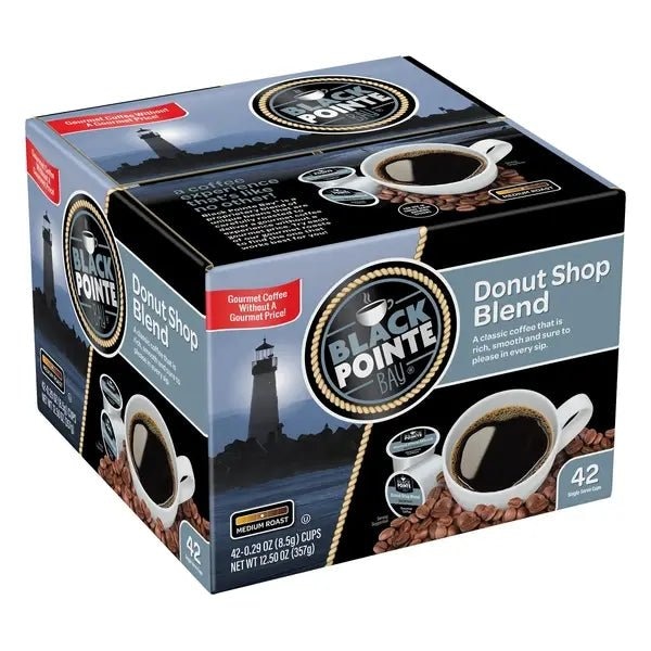Black Pointe Bay Donut Shop Blend, Medium Roast, Single Serve Coffee Pods for K-Cup Brewers, 42PK - FG018105