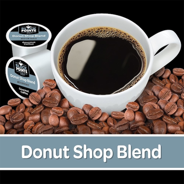 Black Pointe Bay Donut Shop Blend, Medium Roast, Single Serve Coffee Pods for K-Cup Brewers, 42PK - FG018105