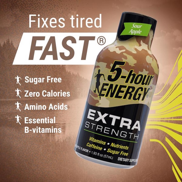 5 Hour Energy 5-hour Energy Extra Strength Sugar Free Sour Apple Energy Shot 1.93 oz - 738126