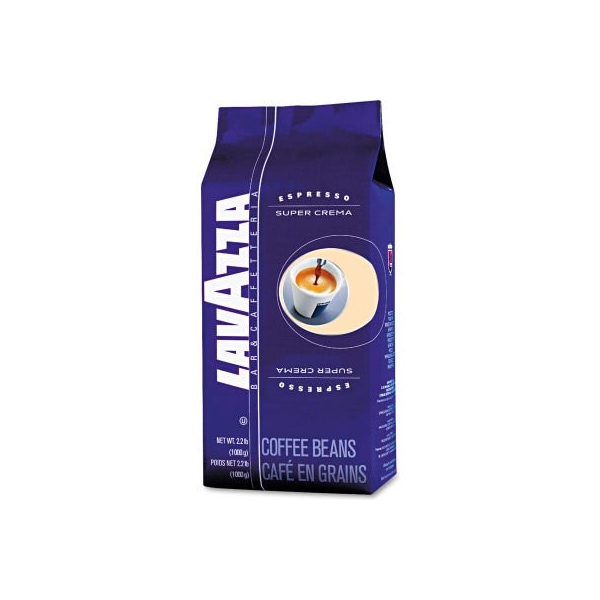 Lavazza Super Crema Espresso Coffee, Regular, 35.2 oz. Bag, Vacuum Packed With One Way Valve - LAV4202