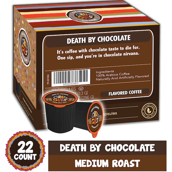 Crazy Cups Crazy Cups Flavored Coffee Death by Chocolate, 22 ct - WM-CC-DBC-22